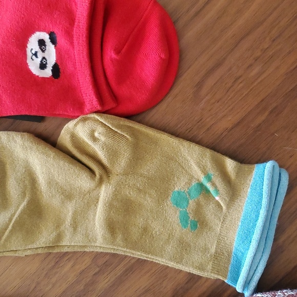 2 pairs Urban Outfitters Thin ankle socks Panda & Cactus 🌵 - Picture 3 of 5